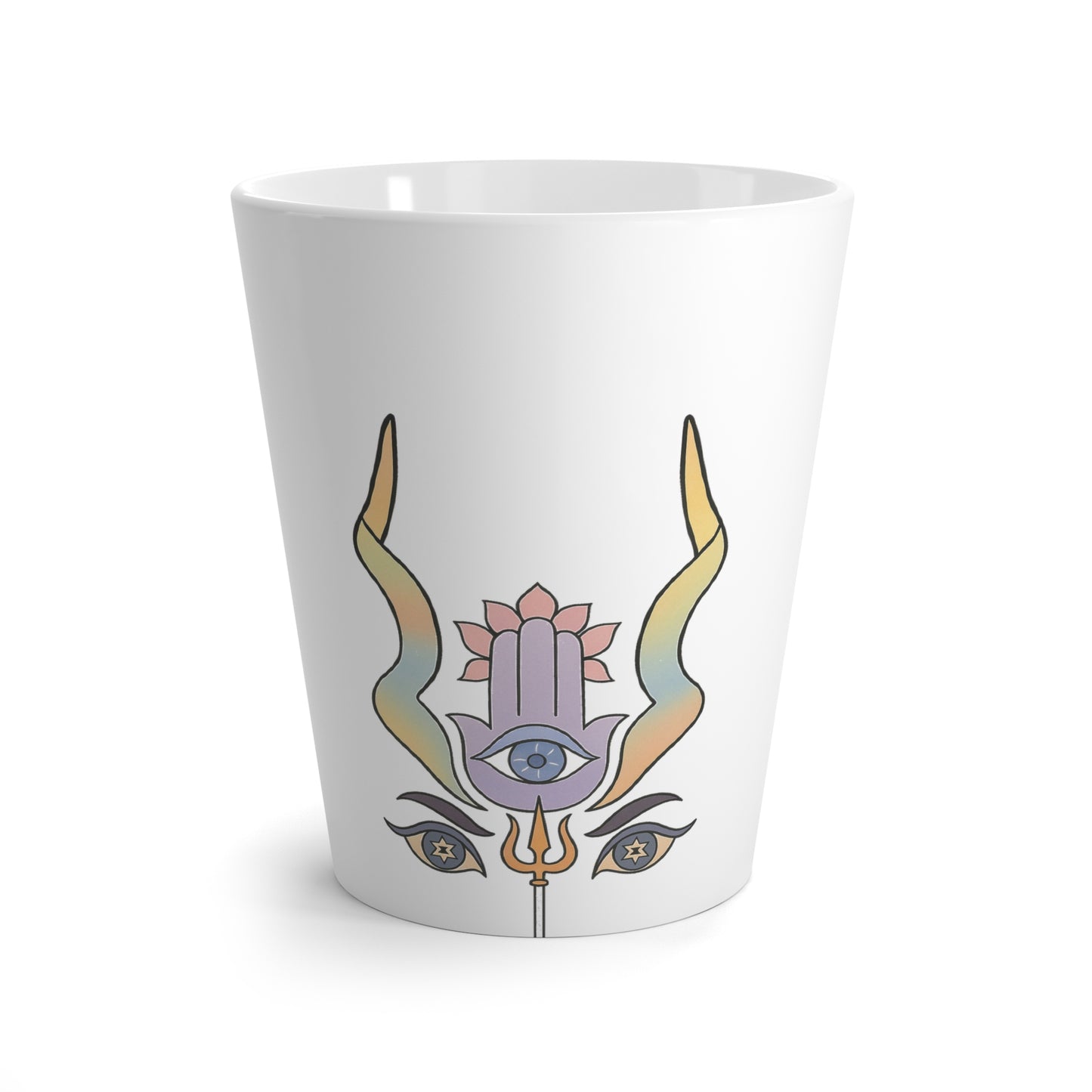 Bohemian Latte Mug with Spiritual Design - Perfect for Mindfulness and Self-Care