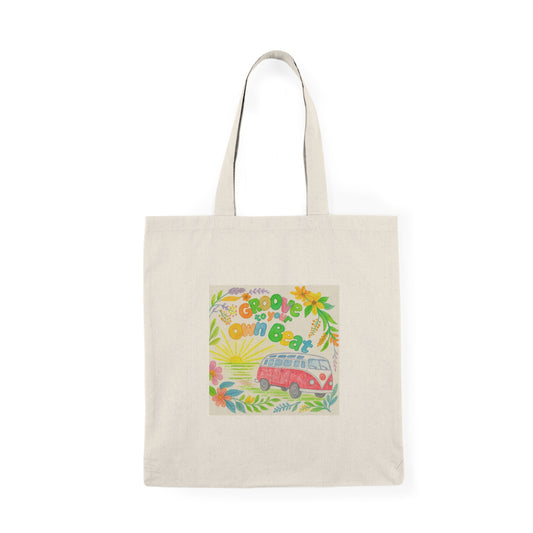Groove To Your Own Beat Natural Tote Bag - Eco-Friendly Canvas Bag for Music Lovers