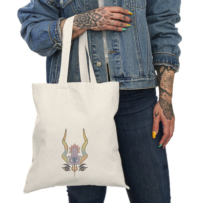Mystical Eye Canvas Tote Bag - Eco-Friendly & Stylish