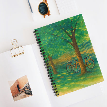 Scenic Bicycle Spiral Notebook - Ruled Line for Nature Lovers