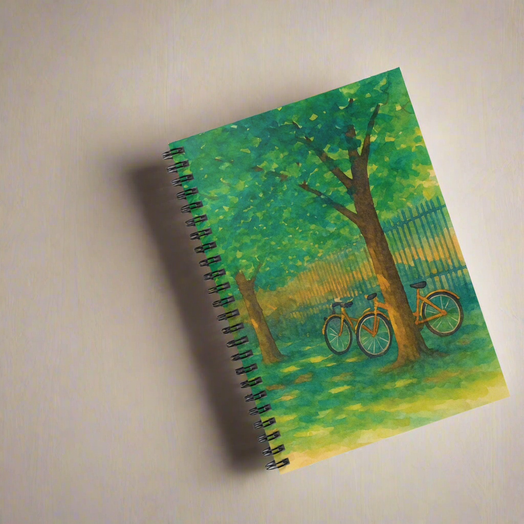 Scenic Bicycle Spiral Notebook - Ruled Line for Nature Lovers