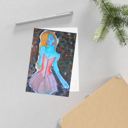 Do I Scare You? Postcard print.