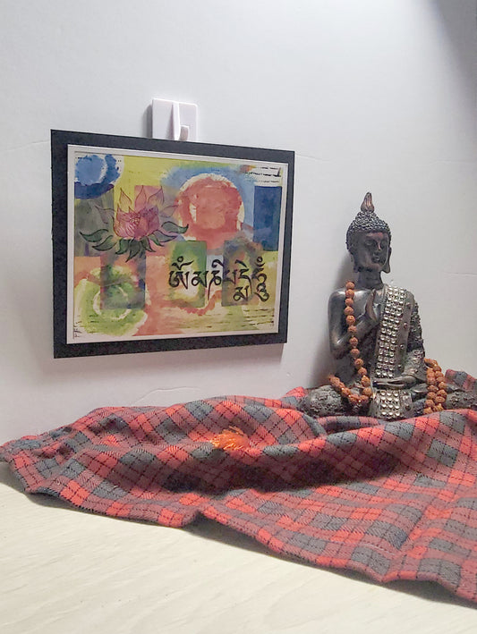 Om Mani Padme Hum Mounted Print